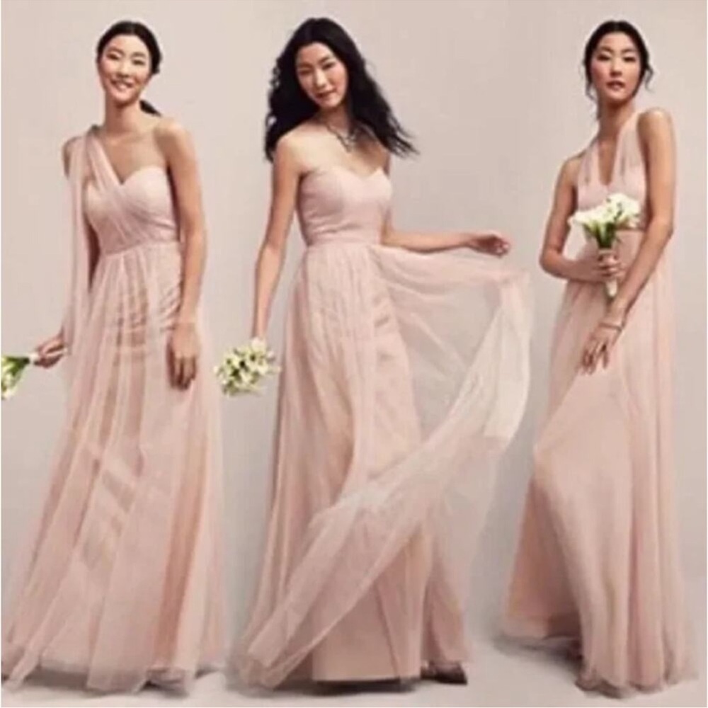 Jenny Yoo Julia Convertible Tulle Blush bridesmaid formal dress